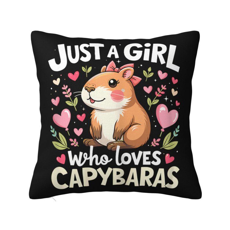 Cute Animal Capybara Cushion Cover x cm Polyester Soft Throw Pillow Case For Sofa Chair Decoration Bedding Pillowslip