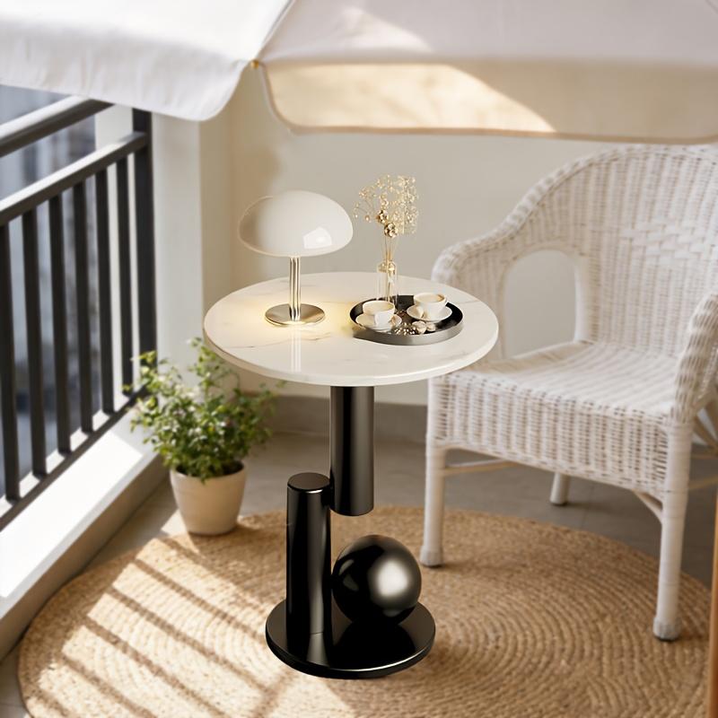 Cream style creative sofa side table, living room small round table, creative coffee table or small round dining table.