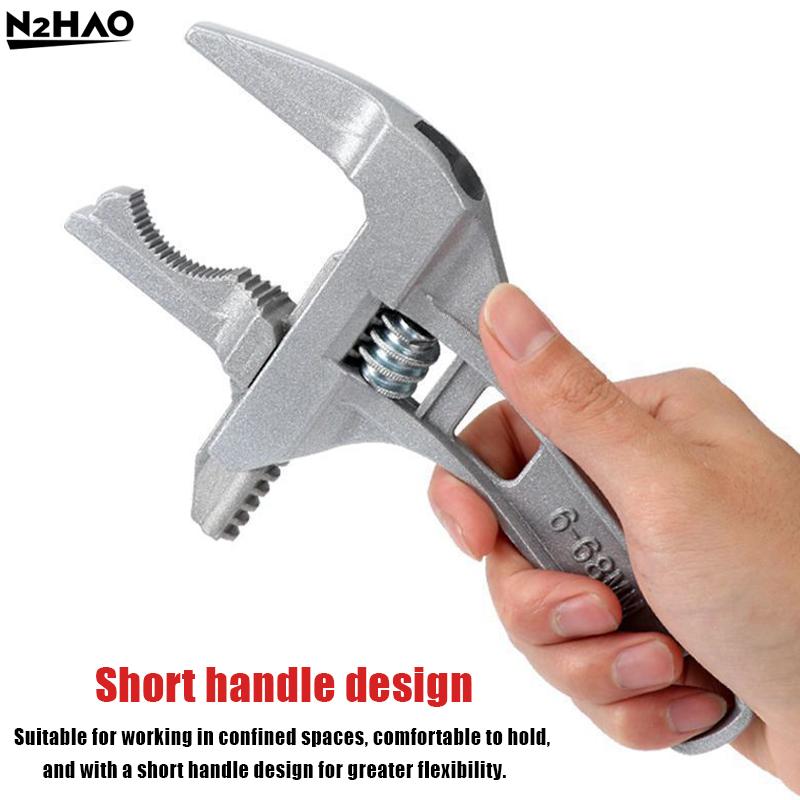 Multifunctional Aluminum alloy metal. Adjustable Wrench For Bathroom Plumbing Repair Hand Tool
