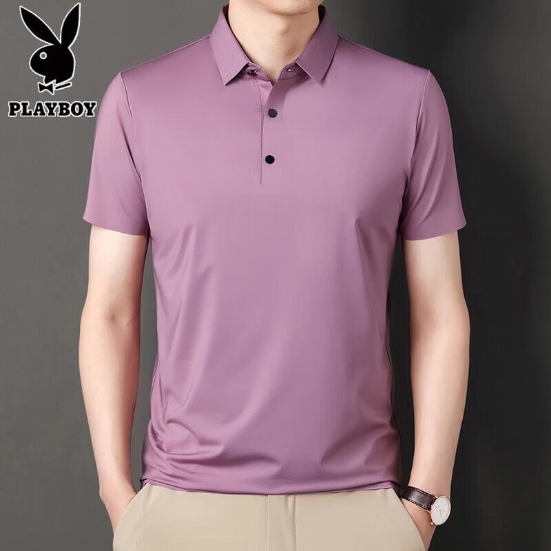 

PLAYBOY Men s Ice Silk Short Sleeve Polo Shirt XXL