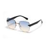 Large-Frame Glasses, Square Borderless Sunglasses, Men'S Diamond Trimmed High-End Sunglasses, Women'S