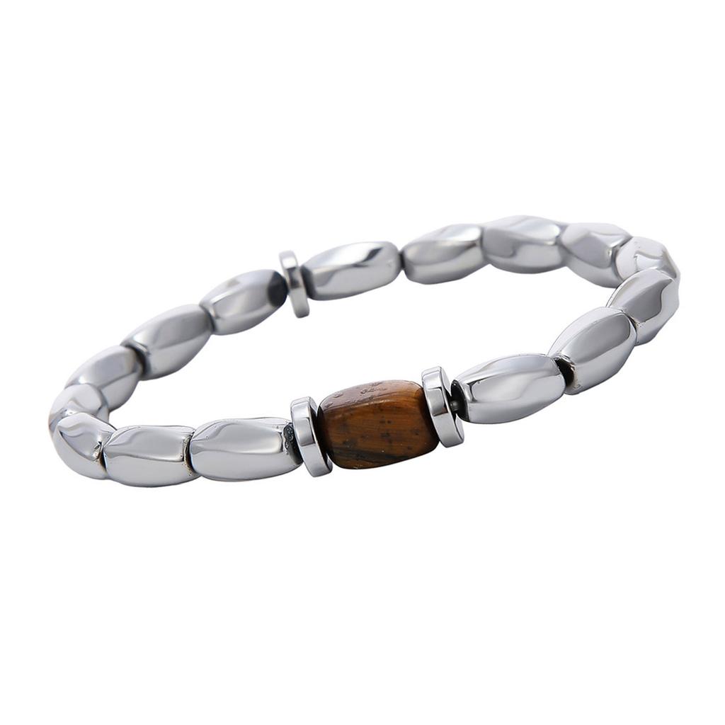 Handmade Retro Tigers Eye Beaded Bracelet Adjustable Wristchain Jewelry For Men Fashion Statement Accessories