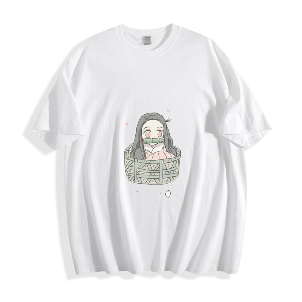 Demon Slayer Nezuko Kamado Basket T-Shirt - Adorable Chibi Unisex Tee