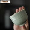 100ml Relief Lotus Branch Teacup Zen Tea Bowl Single Cups Tea-tasting Personal Cup Jianzhan Master Cups Cafes Supplies Craft
