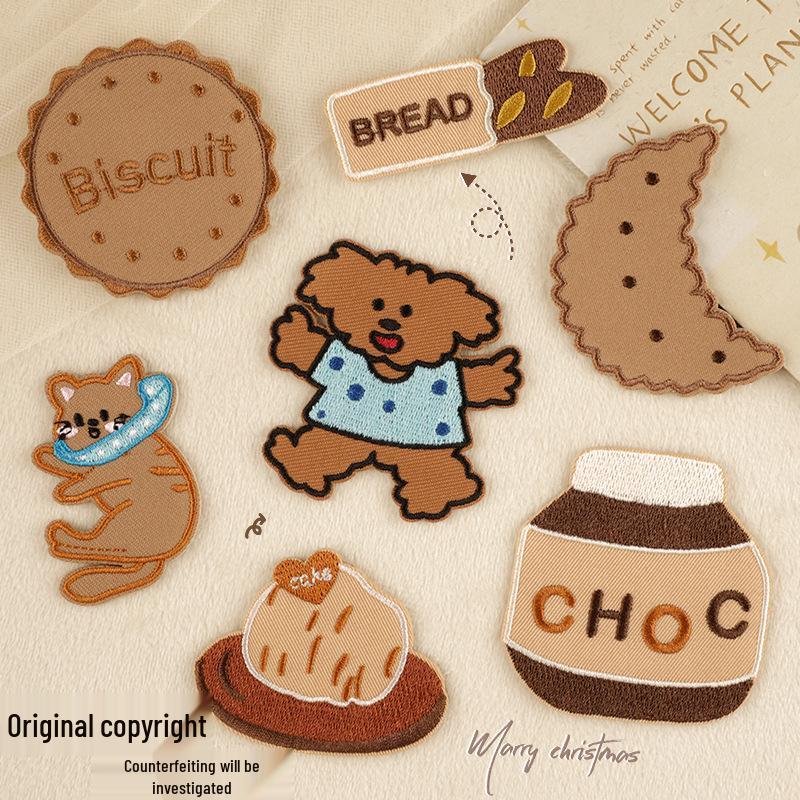 Self-Adhesive Embroidery Patches: DIY Animal Design Labels for Shoes, Hats, and Accessories