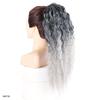 Ponytail Long Kinky Curly Hair Ribbon Ponytail Extension Rainbow Colorful Ombre Color Ponytails