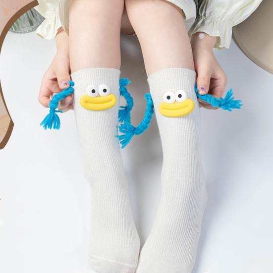 Funny Fuzzy Socks Colorful Cartoon Expression Socks with Braided And Lips Cotton Novelty Footwear for Casual Wear