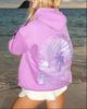 New European Size Women'S Shoulder Sleeve Threaded Hawaii Hibiscus Brand Sweater Hoodie Print