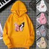 Winter Women's Hoodie Solid Color Print Unisex style Double Pockets Sweatshirts Outerwear Women's Clothing