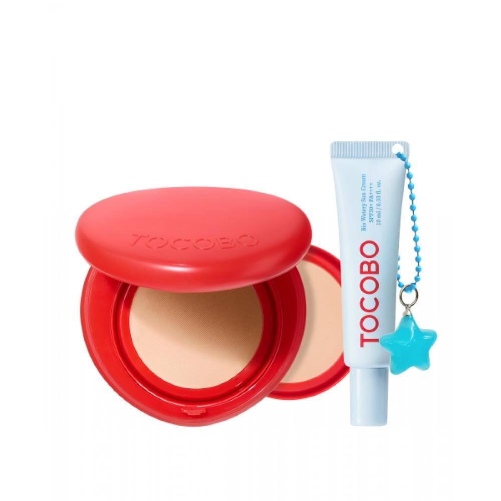 Tocobo Apple Dewey Fit Cushion Project  Main Product+refill   + Mini Suncream+star Key Ring 