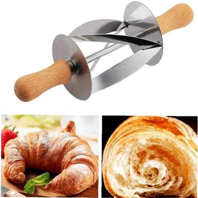 Nerezový valčekový krájač Kuchynské pečenie Výroba croissantov Nástroje na zdobenie tort Croissantové koliesko na chlieb Cesto Cukrárenský nôž