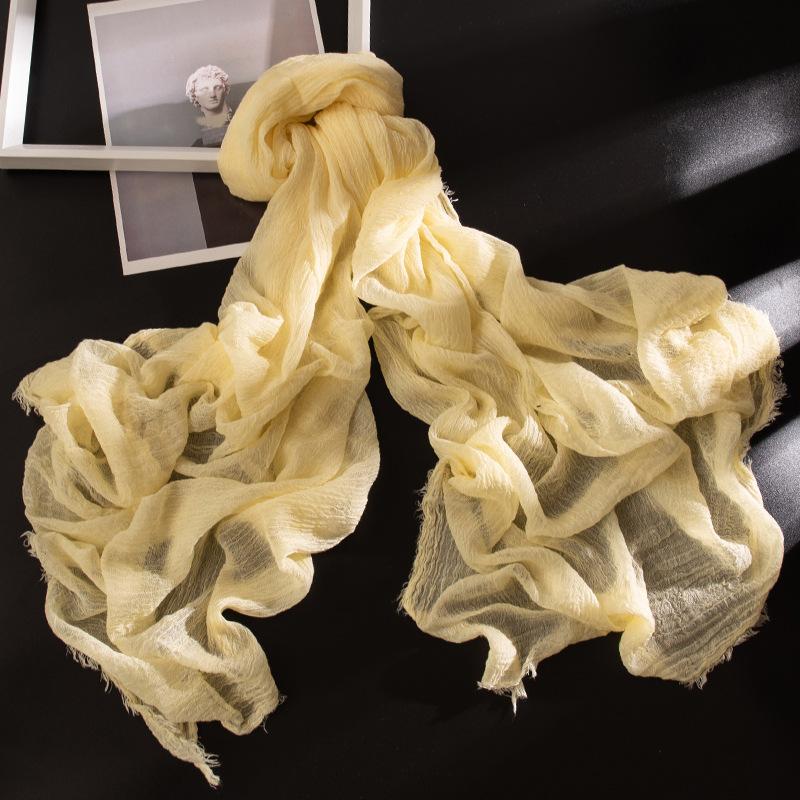 

Весенний однотонный шарф из имитации шелка, хлопково-льняной шарф, женское праздничное пляжное полотенце, защита от солнца, шаль для кондиционера 80cm*180cm