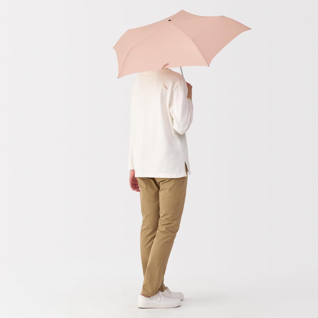 MUJI Lightweight Folding Umbrella for Sun and Unisex Light 50cm Rain, Adult, DEA03A5S, Pink,