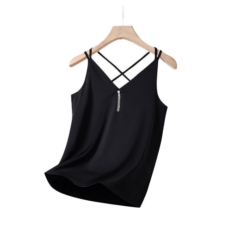 Women s Backless Camisole - Imitation Silk, Spring/Summer 2026, New Arrival, Professional Base Layer Top S 80-88 lbs