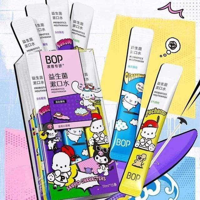 BOP - Probiotics Freshen Mouthwash Sanrio Limited Edition Sanrio Mixed Fruit Flavor (11ml x 15pcs)