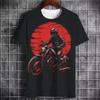 Vintage Heavy Motorcycle Print Summer Men's T-Shirt Street Tough Guy Style Personality Trend Short Sleeve Plus Size Top Clothing
