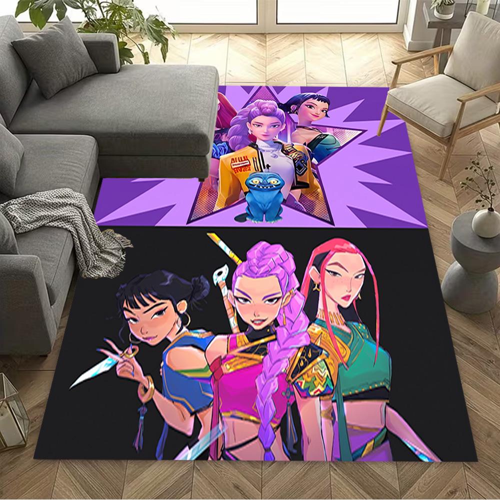 Huntress Power Squad Floor Mat Suitable for Living Rooms Bedrooms Hallway Game Room Anti-slip Rug Decorate Offices Gift for Festivals