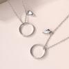 Simple Double-layer Irregular Circle Necklace Light Luxury Niche Love Stitching Jewelry Necklace Couple Model