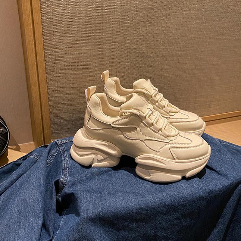 

Brand Design Chunky Sneakers for Women Shoes 2025 Women s Colorful Shoes Breathable Lightweight Ladies Dad Shoes Classic Shoe 34 бежевый