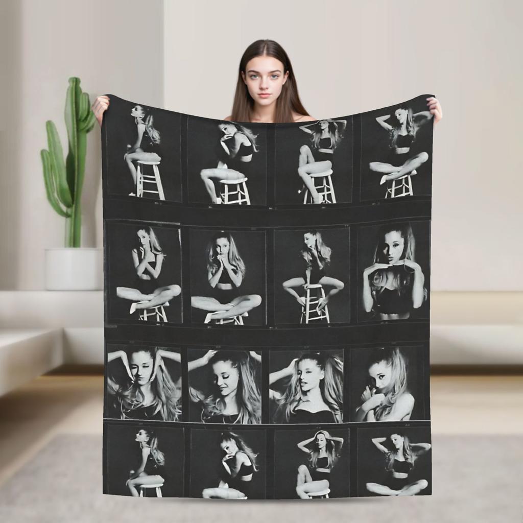 Mein alles Arianas Grandes Deckenbezug Fleece-Kuscheldecke Flugzeug Reise Dekoration Leichte Bettdecke,