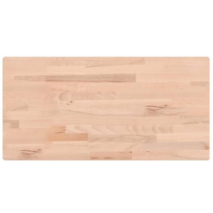VidaXL Tabletop 100x50x1.5cm Rectangular Solid Beech Wood 3188879