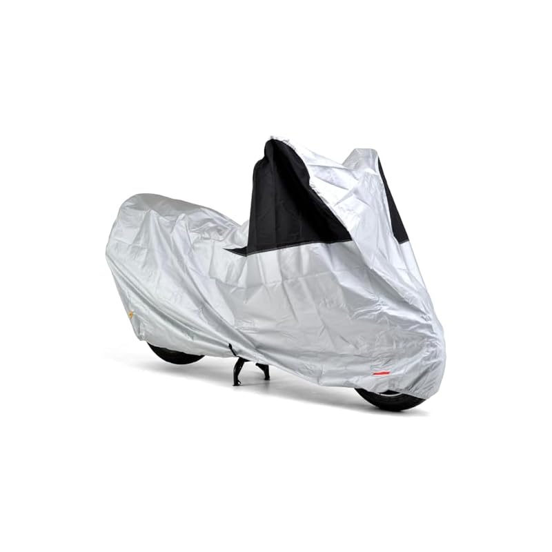 Daytona Motorcycle Cover for 125cc Scooters, Water-Repellent, Color-Blocked Design for Front and Back Distinguishing, Silver, Size M, 97971
