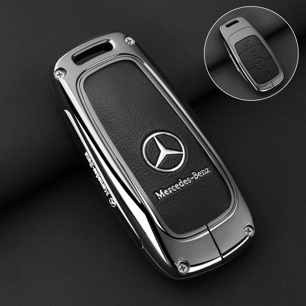GMO3 Leather Car Key Case Cover For Mercedes Benz A C E G Class GLC CLE CLA GLB GLS W177 W205 W213 W222 X167 AMG Key Shell Protector