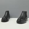 Leather black leather boots autumn and winter velvet cotton shoes Martin boots