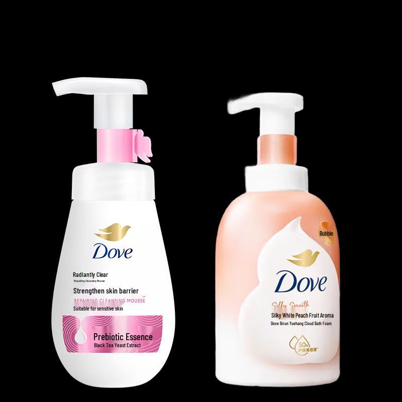 Dove White Peach Shower & Cleansing Foam Set