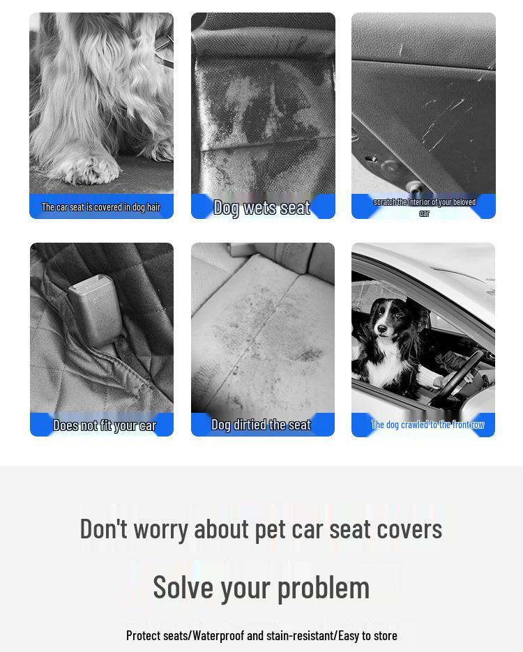 Waterproof Pet Car Seat Cover for Medium to Large Dogs – Dirt-Proof and Ideal for Back Seats.