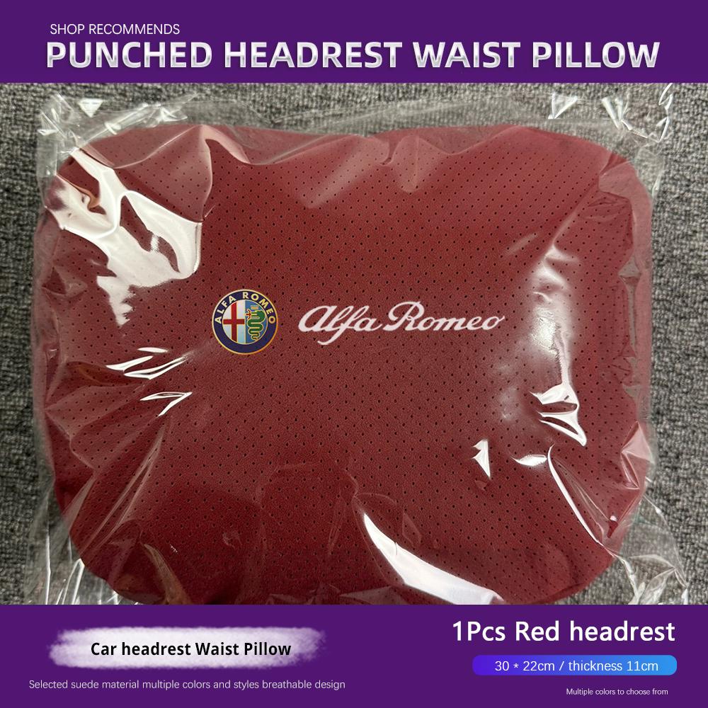 CZOSU1 Alfa Romeo Universal Car Headrest Neck Pillow Lumbar Support For Giulietta Mito 159 Giulia Stelvio 156 147 Tonale Brera Disco