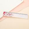 Flower Transparent Acrylic Ruler Girl Ins Multi-functional Creative Handbook Ruler Cartoon Student Stationery