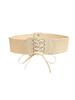 Spring And Summer Imitation Pp Grass Woven Elastic Belt Women'S Dress With Decorative Trend Waist Seal