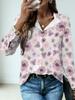 Colorful Cartoon Element Printed Lapel Shirt Women's Loose Casual and Comfortable Single-breasted Commuter Top