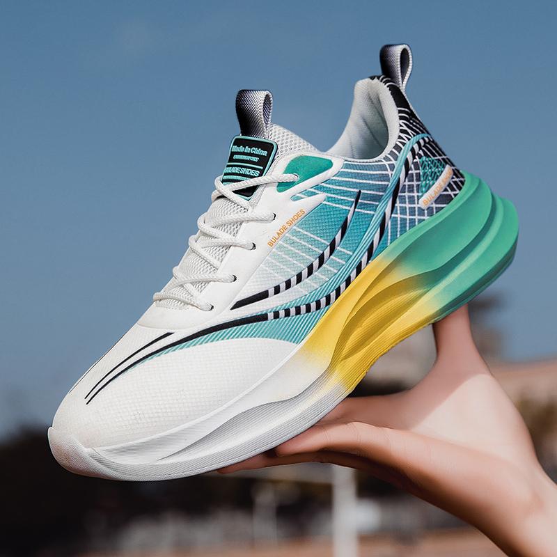 

Мужские вулканизированные кроссовки для ходьбы и бега, мужские повседневные легкие теннисные туфли, спортивная обувь, дышащие модные кроссовки 39 зелёный