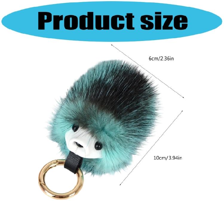 Elegant Animal Inspired Key Holder Lightweight Mink Hair Decors Hedgehog Car Decoration Charm For Everyday Use