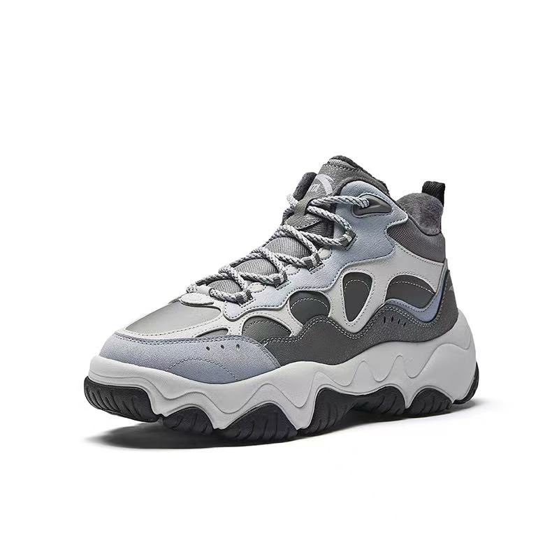 Anta Flowing Comfort Trendy Versatile Wear Resistant Warm Low Top Dad Shoes Men Sneaker Gray 112548953-1