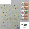 Nail Art Sticker Cartoon Autumn Thanksgiving Orange Red Gradient Maple Leaf Nail Sticker Decoration
