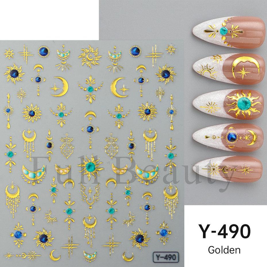 Nail Art Sticker Cartoon Autumn Thanksgiving Orange Red Gradient Maple Leaf Nail Sticker Decoration