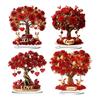 Elegant 2D Rose Flower Tree Acrylic Ornament Tabletop Art For Wedding Parties Centerpieces Decors Anniversary Gift