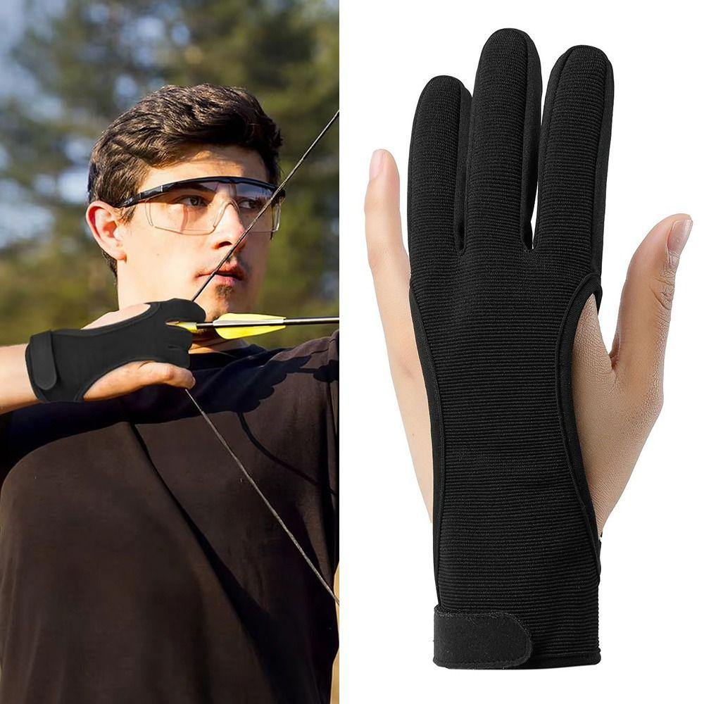 Breathable Recurve Bow Gloves Non-Slip Shooting Hand Guard  Beginners Use