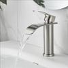 Brushed Gold Basin Faucets Waterfall Black Bathroom Faucet Single handle Basin Mixers Taps Tall Bath Faucet Sink Water Crane