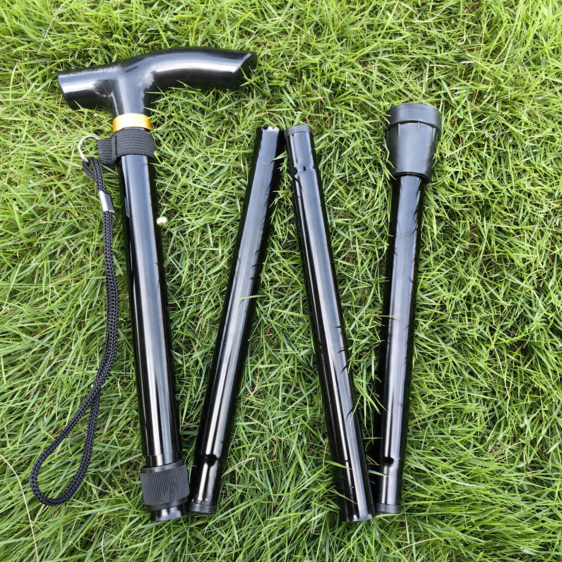 

Lightweight Aluminum Telescopic Folding Trekking & Walking Stick for Outdoor Travel чорний