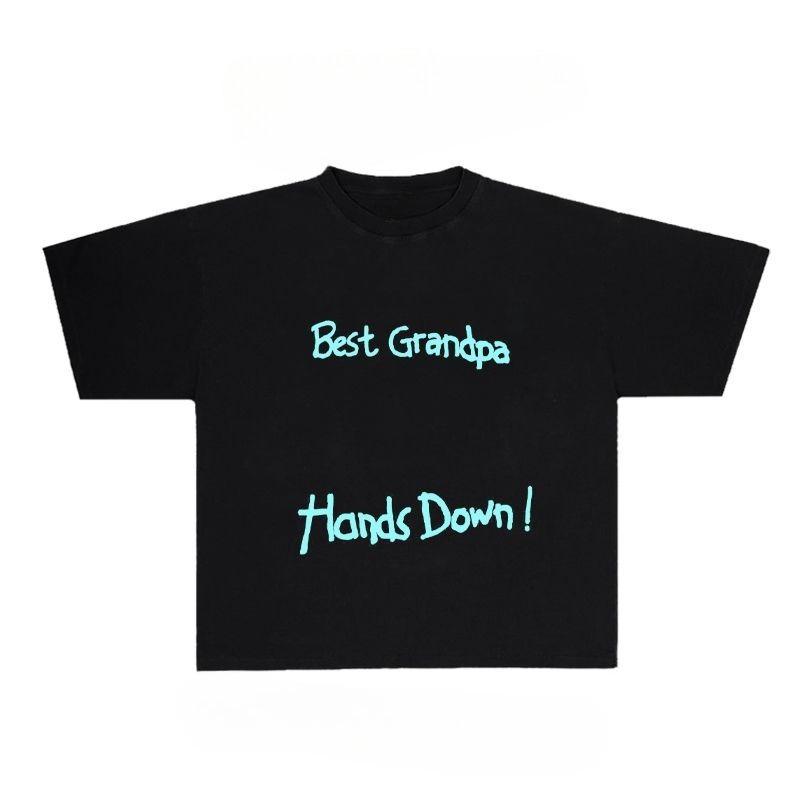 

Best Grandpa Graphic Print Autumn Cotton Unisex T-shirt Short Sleeve Street Fashion Trend Clothing Street Style Winter Innerwear S