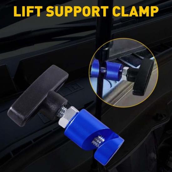 Hood Lift Support Clamp Tailgate Strut Retainer Stopper Tool Stay Holder Blue