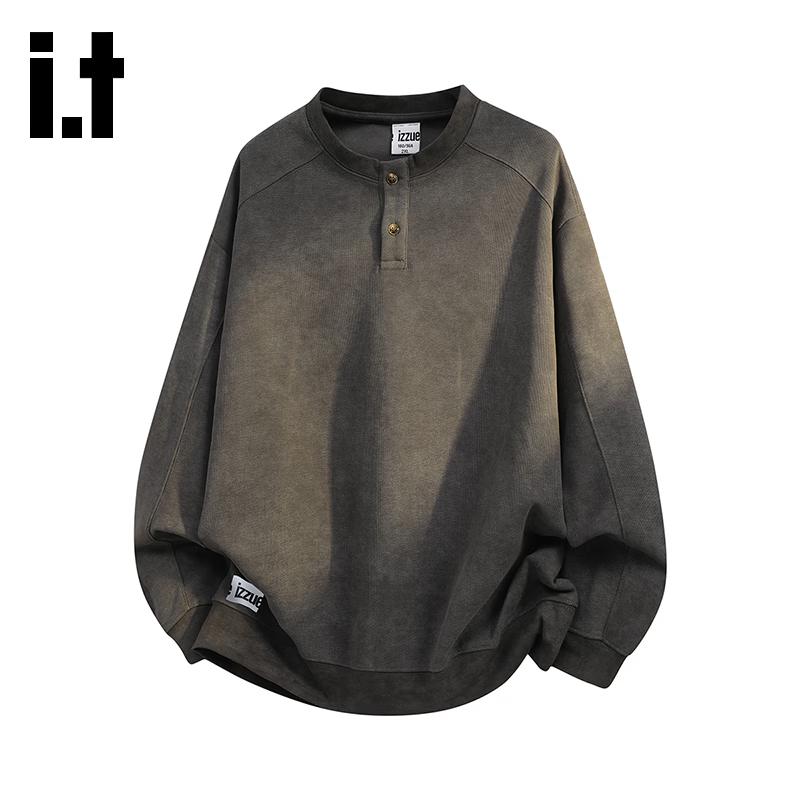 Izzue Unisex Retro Casual Crewneck Sweatshirt
