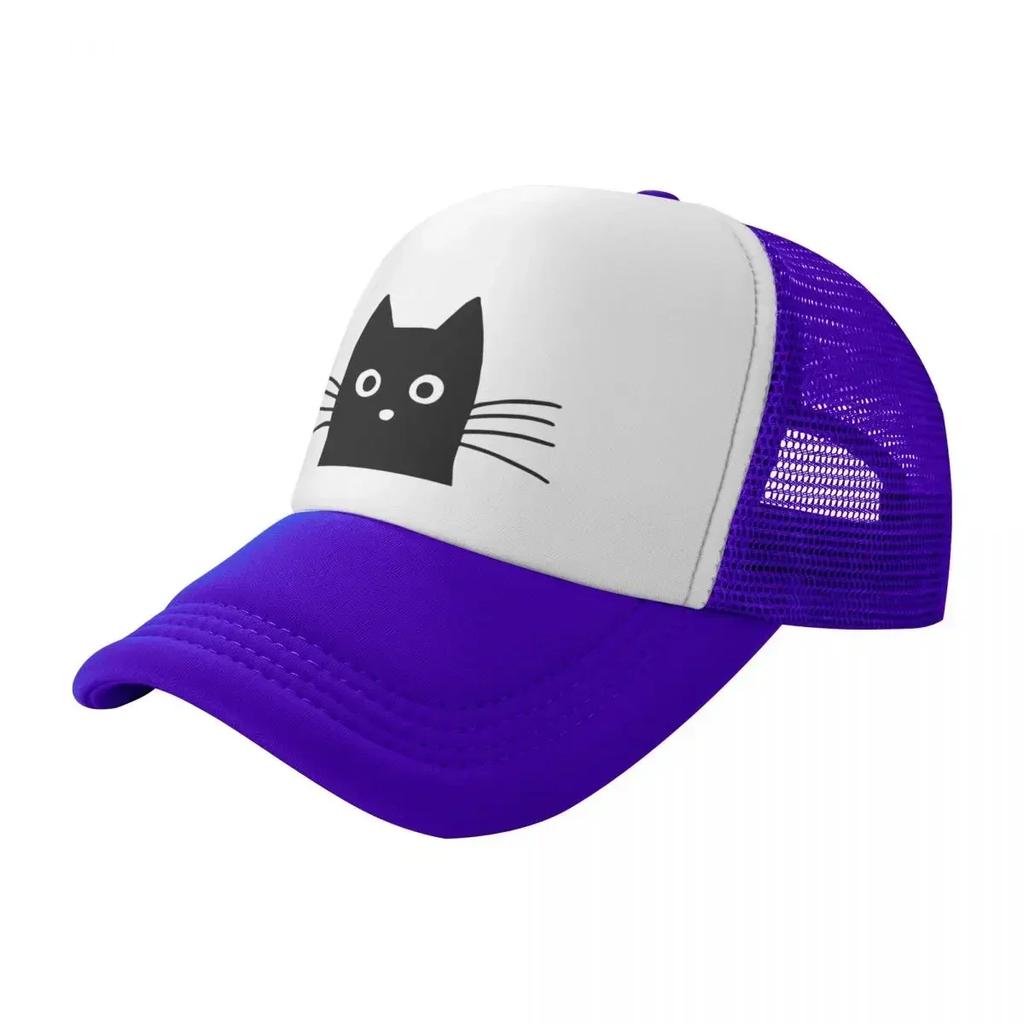 Black Cat Face Baseball Cap summer hat Anime Military Cap Unisex Unisexs Womens