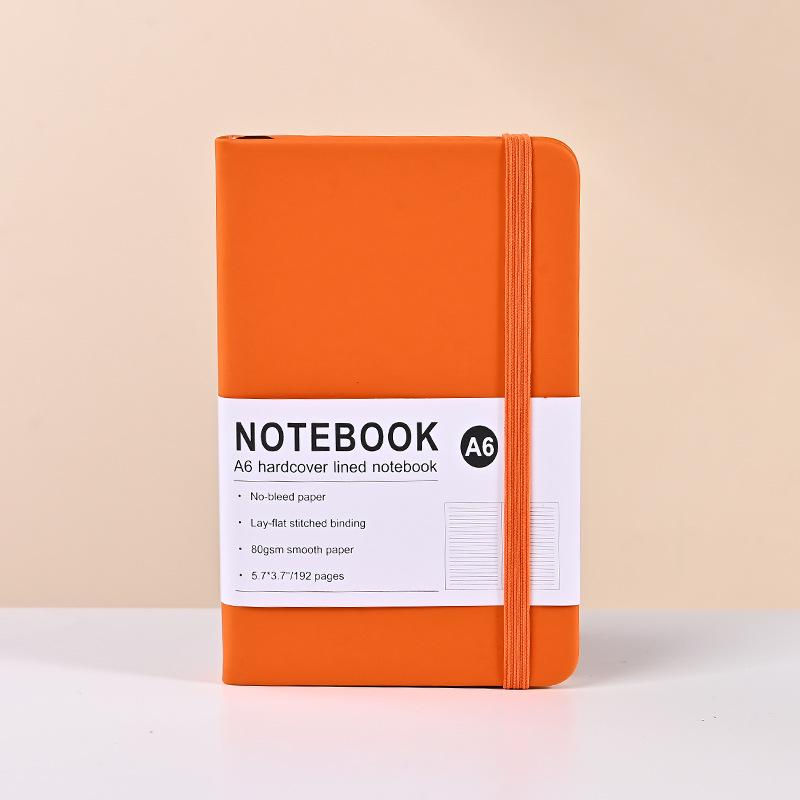 Exklusives PU-Leder-Notizbuch zum Zubinden mit elfenbeinfarbenen linierten Seiten - Macaron-Edition