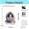 Easter Bunny 2D Acrylic Star Moon Eggshell Desktop Ornament