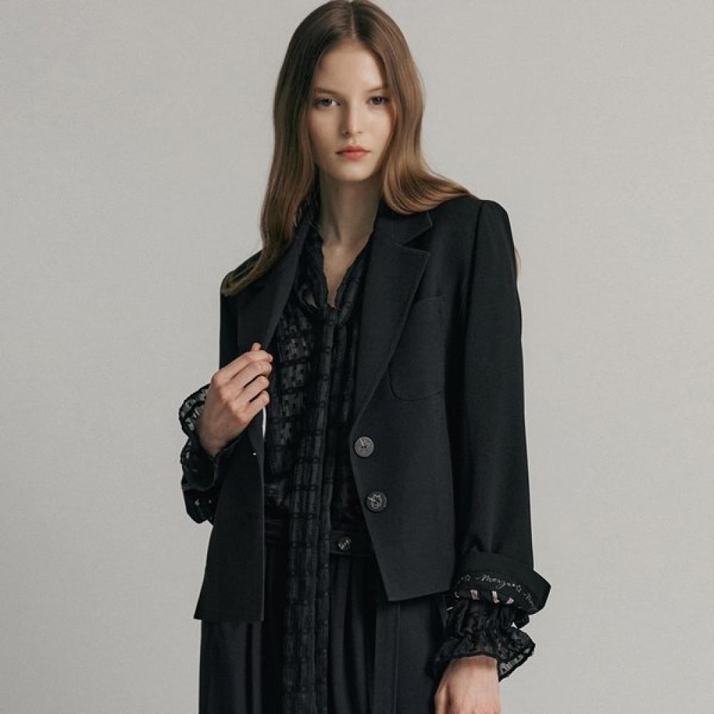 MAXZA Out Pocket Roll Up Point Back Slit Crop Jacket Zb10qj302on